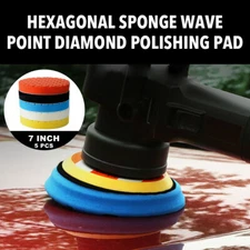 5 Pack Car Polishing Pad Set Professional 7Inch Car Sponge Buffing Waxing Pad