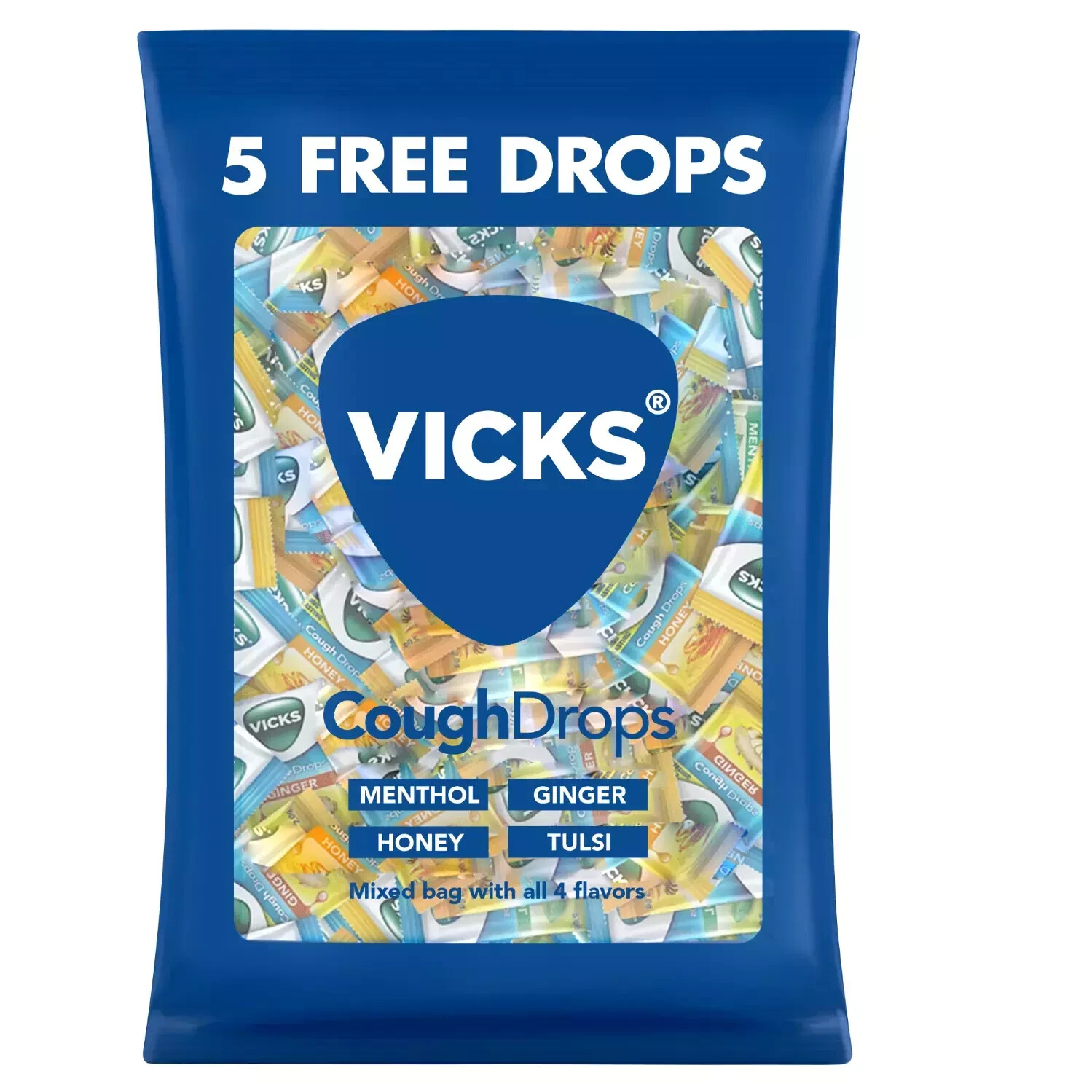 1000 un. gotas para la tos Vicks 3 sabores mentol, miel y jengibre envío rápido gratuito
