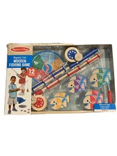 Melissa  Doug Catch  Count Wooden Fishing Game Developmental Toy Magnetic Rods