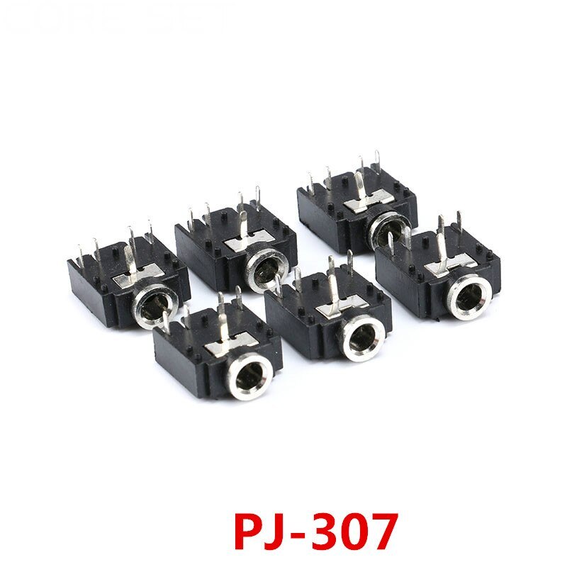 10Pcs 5Pin 3.5mm Female Audio Stereo Jack Socket PJ-307 PJ307 3F07