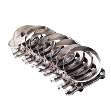 10 x 301 Stainless Steel T Bolt Clamps ID 3" inch Clamp 79mm-87mm Silicone Hose