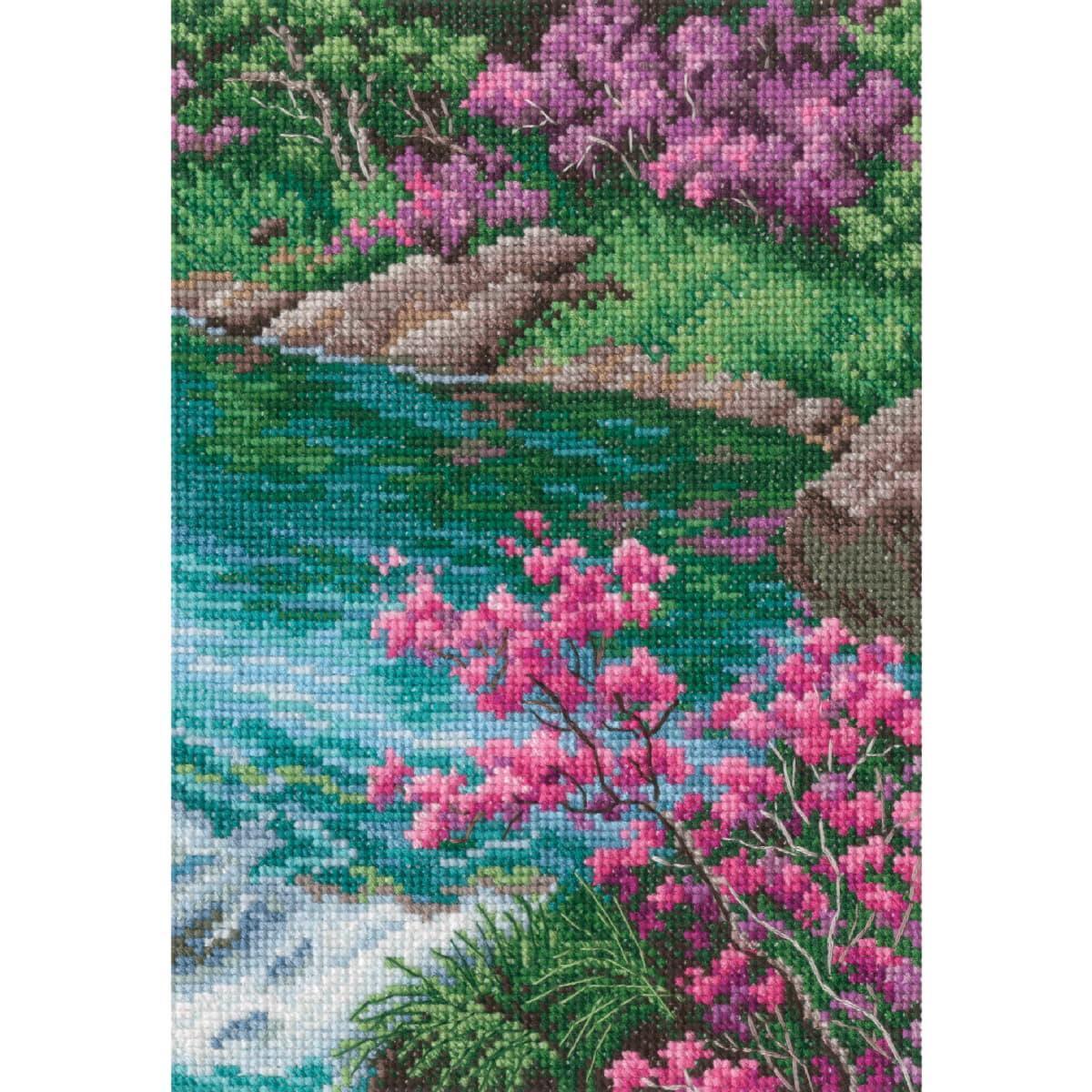 RTO counted cross stitch kit ""In the moment, Flowers"", 13x19cm, DIY