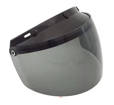 GMAX - Universal 3 Snap Flip Up Motorcycle Helmet Shield - Smoke - G999016