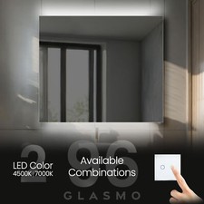 Specchio bagno illuminato con luci led retroilluminate da parete Eliza