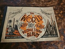 The World United States And Foreign Postage Stamp Album 1938 + Kenyan Stamps