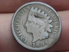 1894 Indian Head Cent Penny, VG Details