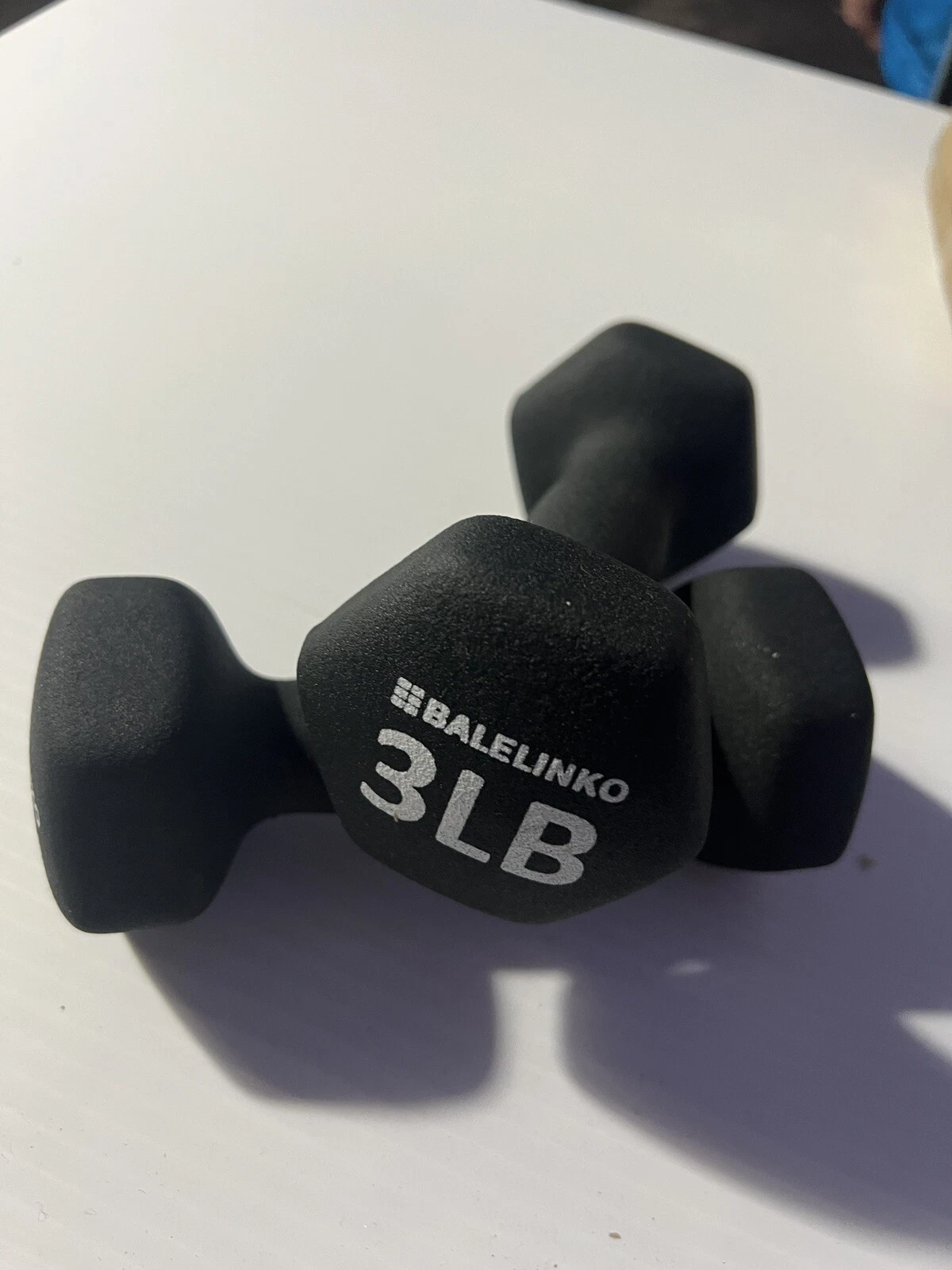 WeCare Neoprene Coated Dumbbell Weights Hex Shape for Non-Slip Grip (Set of Two)