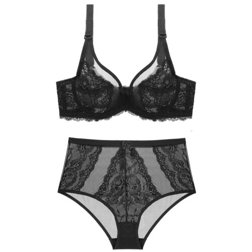 Ultra Thin Cup Bra - Transparent Lace Lingerie Set Women Sexy Intimate Underwear - Picture 13 of 15