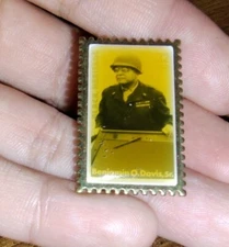 General Benjamin O Davis Sr. RARE USA MADE African American Heritage Stamp Pin