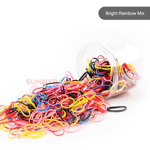 20-500pcs Elastic Rubber Hair Ties Hair Band Ropes Women's Ponytail Holder - Picture 6 of 10