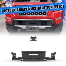 Black Steel Front Hidden Winch Mounting Plate For 2022-2024 Nissan Frontier Black Steel Front Hidden Winch Mounting Plate For 2022-2024 Nissan Frontier