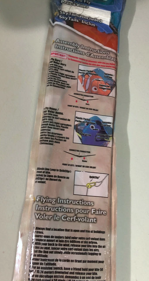 Cometa Disney Finding Dory Nemo Pixar 30" Alto Nueva en Paquete Foto 3 de 4