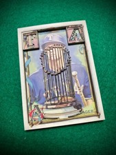 Tarjeta de béisbol personalizada de la Serie Mundial '23 Rangers v Diamondbacks mano #'ed a 150