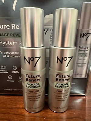 (2) NWOB No 7 Future Renew Damage Reversal Serum ~ 0.84 Oz ~ Recyclable Bottle