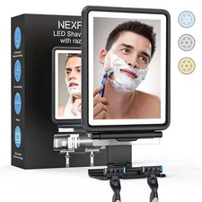 NEXPURE Vanity Fogless LED Shaving Makeup Travel Mirror