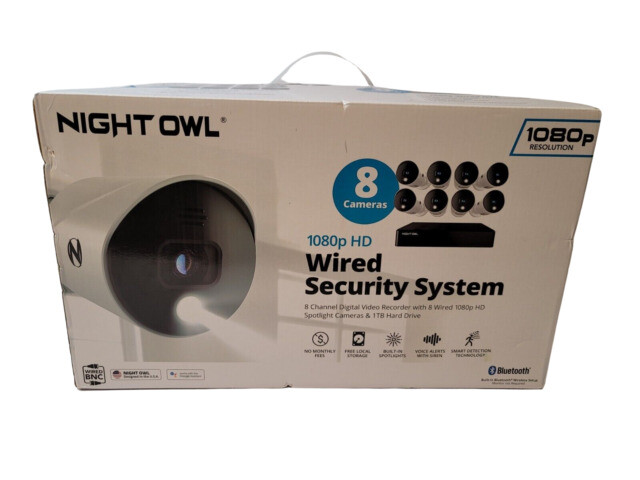 8 Channel Bluetooth Dvr 1tb 8 Wired Spot Cameras 1080p