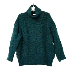 Frnch Paris Chevron Knit Pullover Sweater Womens Small Medium Long Sleeve 