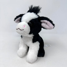 Petting Zoo Cow Plush Stuffed Animal Sitting Cute Fluffy Cuddle Farm Toy 12"