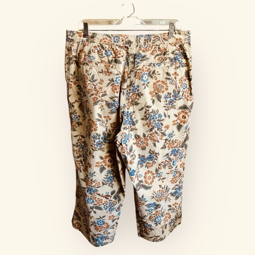 Vintage Lauren Ralph Lauren Sz 16 Cropped Floral Pants - Picture 2 of 4