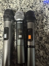Wireless microphone lot, Power Button, Black Silver