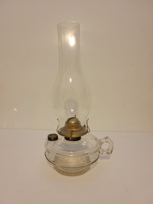 Flat Hand Lamp with Finger Loop Starburst on the Base P&A Eagle Burner 14'' tall