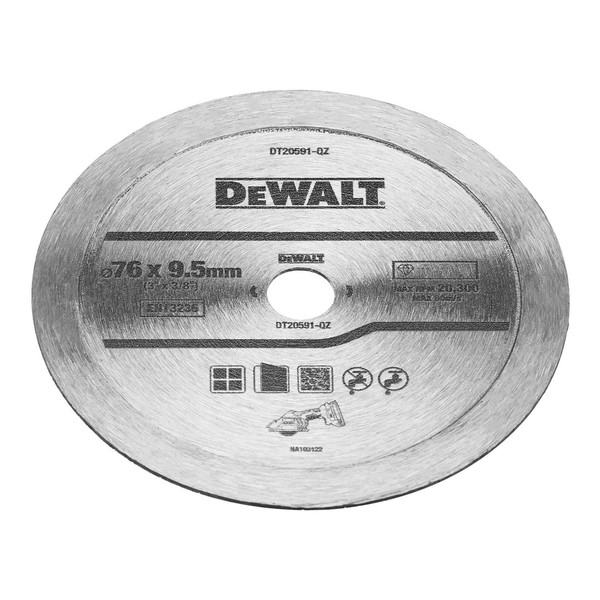Dewalt Fliesen-Diamanttrennscheibe 76Mm DT20591-QZ-image