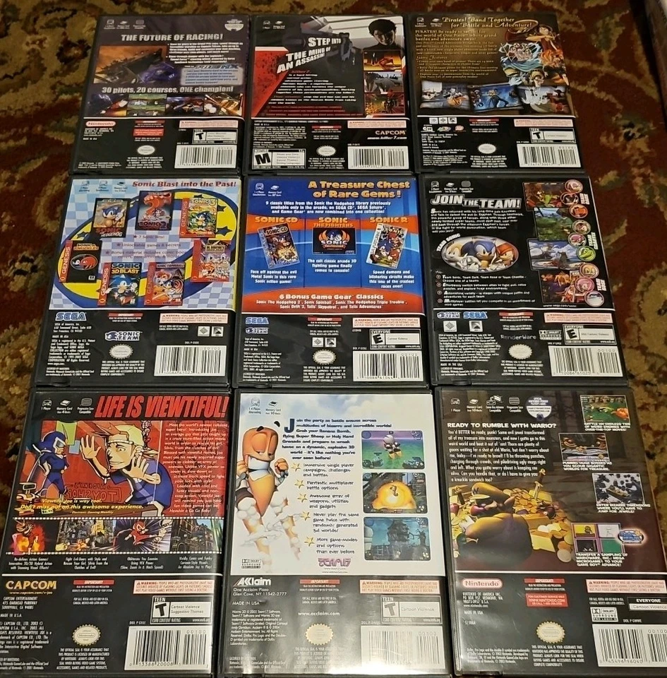 Paquete CIB Gamecube - F-Zero GX, Killer7, One Piece Grand Adventure, Wario World Foto 2 de 2