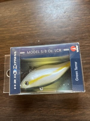 H2O-XPRESS LIPLESS CRANK BAIT-5/8 oz LCR-RATTLE TRAP GREEN TERROR  FAST SHIPPING