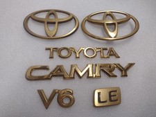97-01 Toyota Camry Le Gold Front Rear Emblem Oem Logo Full Set Badge 1997-2001