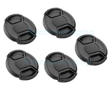 (5 Pcs) 55 mm Snap On Caps for Canon Nikon Pentax Olympus Fujifilm Sony Lens
