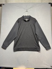 UNDER ARMOUR Twist Fleece Loose 1/4 Zip Pullover Mens XXL Dark Grey 1373359