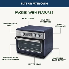GreenPan 13-in-1 Elite Countertop Convection Oven & Air Fryer, Oxford Blue