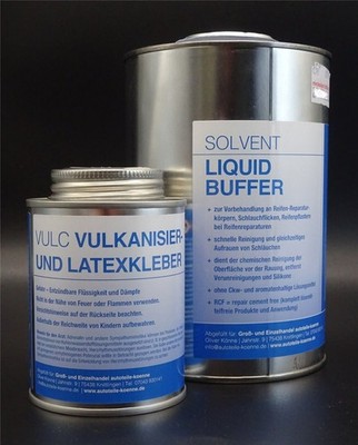 250ml Vulkanisierflüssigkeit SVS Vulc + 1 Liter Liquid Buffer + Aufrauer