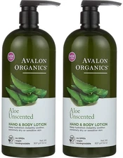 Avalon Organics Hand & Body Lotion Aloe Unscented 32 fl.oz (Pack of 2)