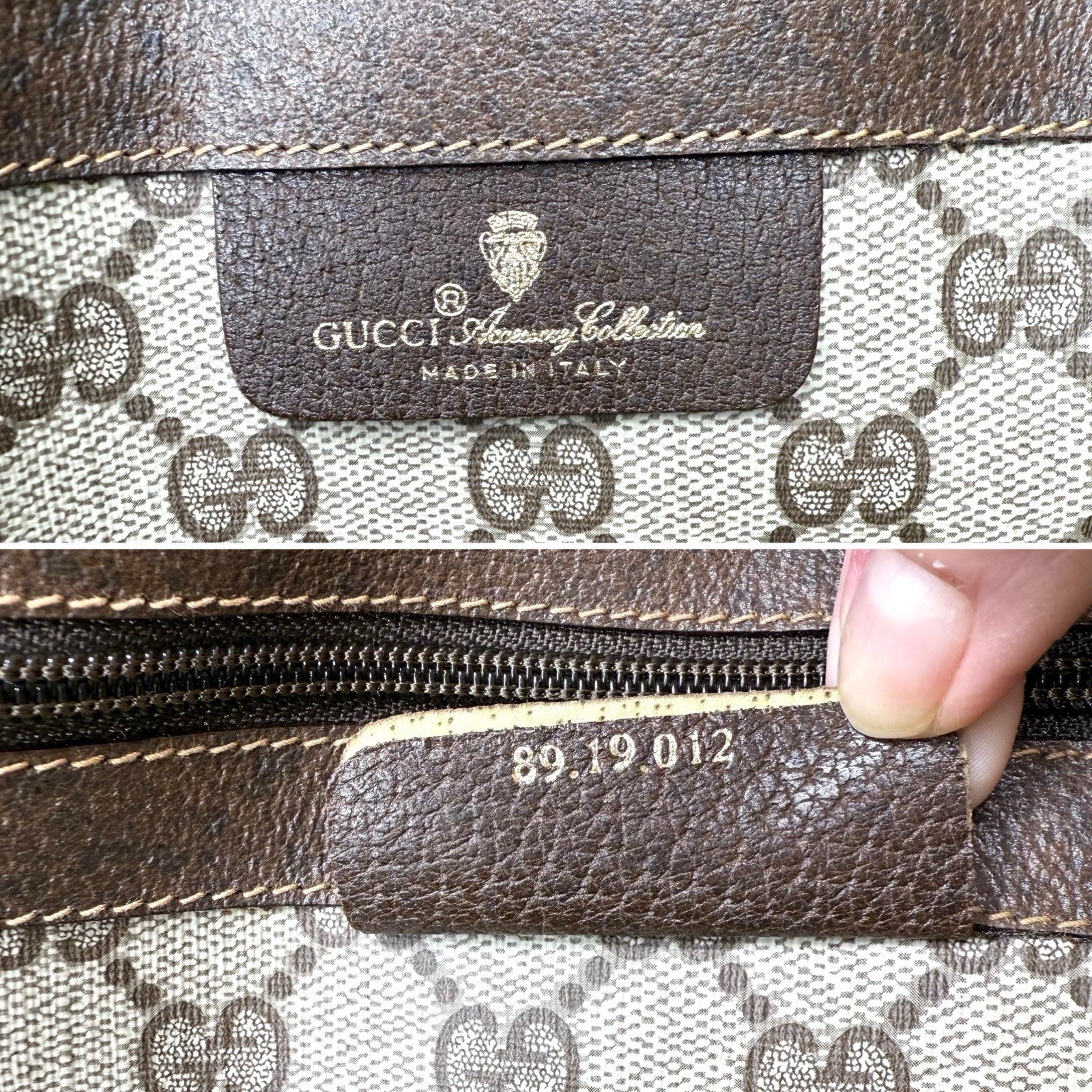 GUCCI Authentic Large Tote Bag Travel Duffle Bag Brown Monogram Canvas thumbnail 20