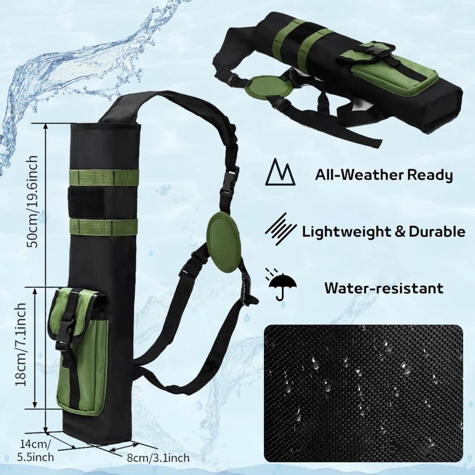Archery Arrow Quiver Backpack Adjustable Portable Recurve Bow Hunting Shooting - Image 4 of 4