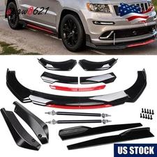 For Jeep Grand Cherokee Front Bumper Lip Splitter Lower Spoiler Side Skirt