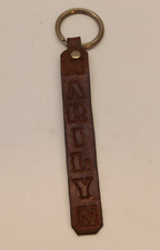 Personalized Leather Keychain, Engraving, Handcrafted "MARILYN"