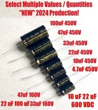 4.7 10 22 33 47 100uF 600V 450V 160V Electrolytic Capacitor Axial Tube Amp Radio