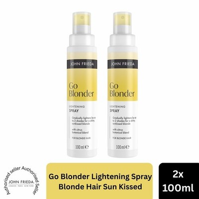 John Frieda Go Blonder Lightening Spray 100ml (2er Pack) Blonde Haare Sun Kissed