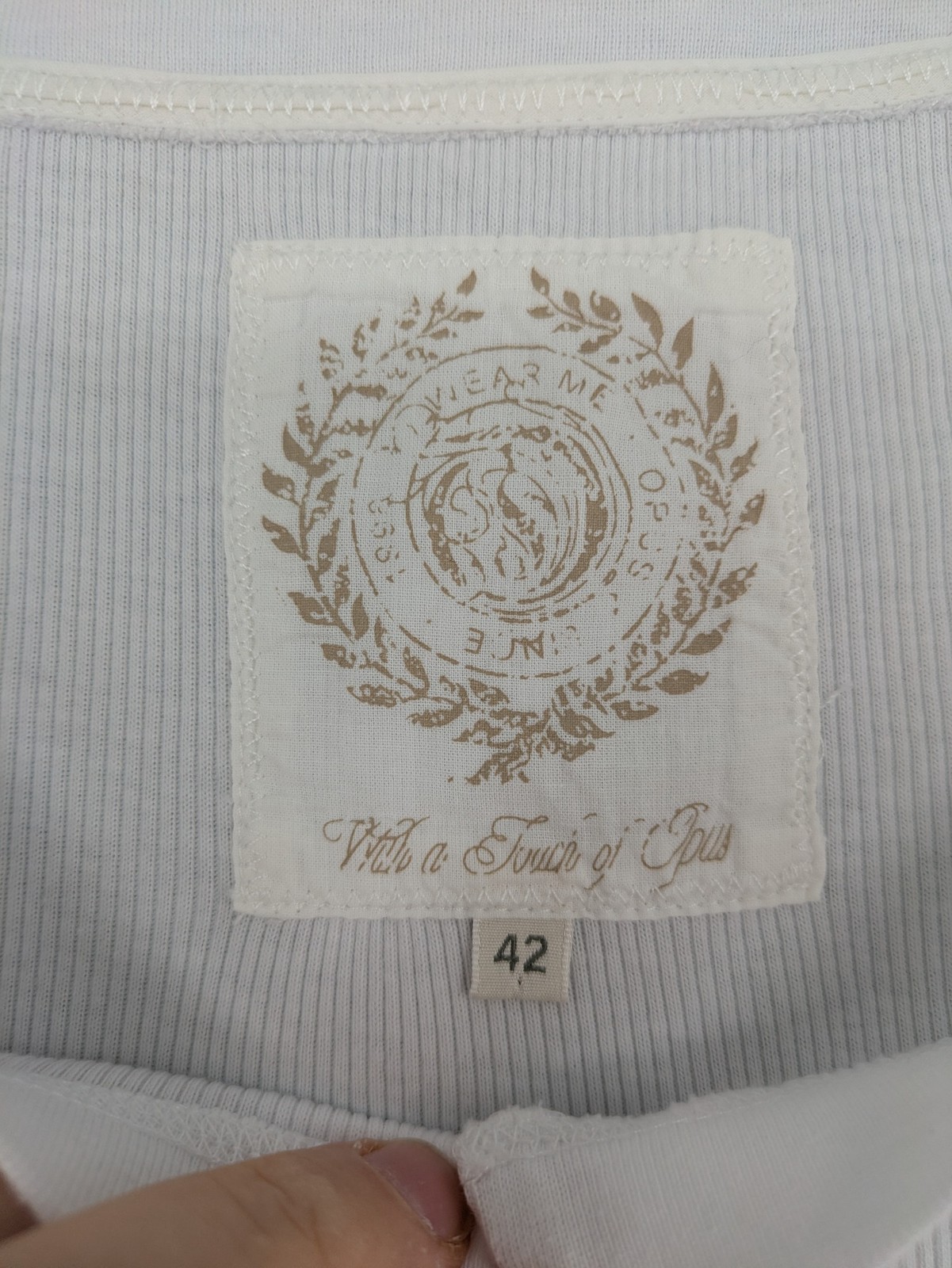 S&S Opus Damen T-Shirt Henley Shirt Gr 42 Weiß Kurzarm Sommer Basic Top image 6