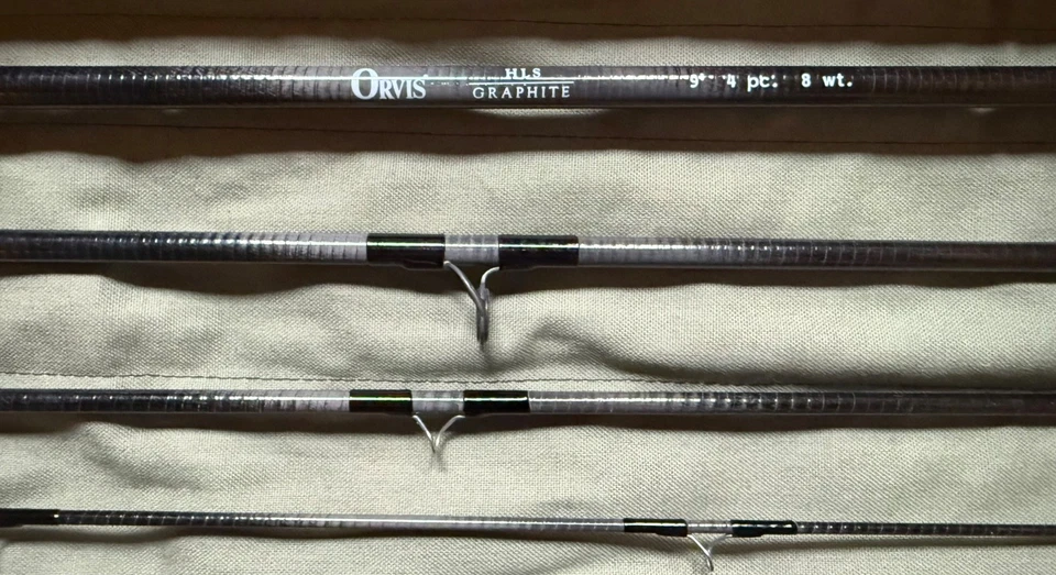 EXCELENTE VARILLA DE GRAFITO ORVIS HLS, 9 PIES, 8 WT, 4 PIEZAS (SALMÓN) Foto 2 de 4