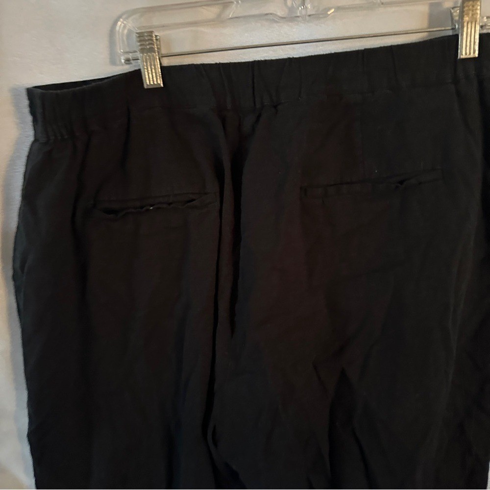 Universal Standard Linen Blend Button Cropped Pan… - image 6