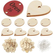 120 PCS Wooden Board Calendar Tags Birthday Reminders Family Plaque Wood Sign