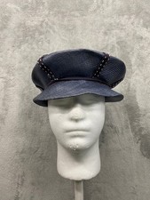 Vintage Coronet Exclusive Newsboy Cap Hat Women's One Size Blue Woven Academia