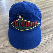 Vintage Disney Mickey Mouse Hat Cap Strap Back One Size Blue girls boys 90s used