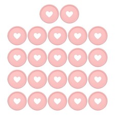 28mm Plastic Book Binding Discs, 11 Pack Expansion Discs Heart, Light Pink