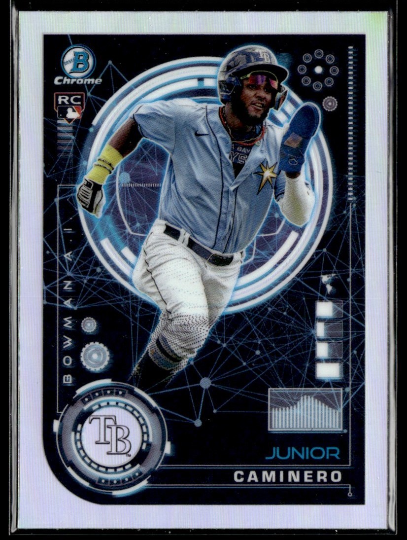 2024 Bowman Chrome AI Junior Caminero RC Tampa Bay Rays #BAI-20
