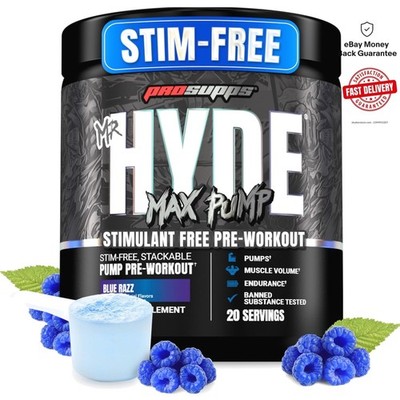 Blue Razz Mr. Hyde Max Pump: Stimulant-Free Muscle Support & Endurance Booster