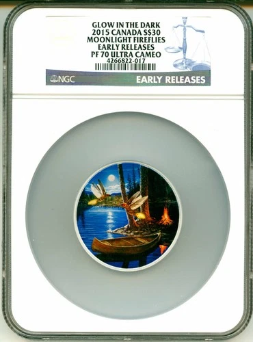2015 Canada S$30 Glow In The Dark Moonlight Fireflies ER NGC PF70 Ultra Cameo